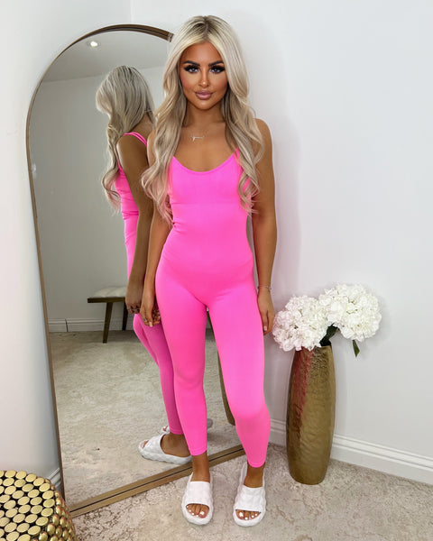 Pink womens jumpsuit deals