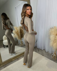 Darcy Two Piece Gym Set- Taupe