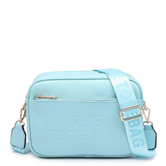 Rhea 'The Tote Bag' Multi Pocket Cross Body Bag - Blue