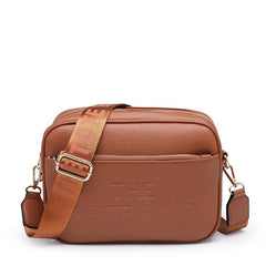 Rhea 'The Tote Bag' Multi Pocket Cross Body Bag - Brown