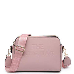 Esme Multi Zip 'The Tote Bag' Cross Body Bag - Dusty Pink