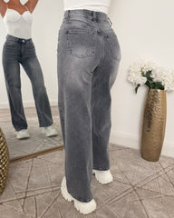 Dad Fit Full length Jeans - Grey Wash