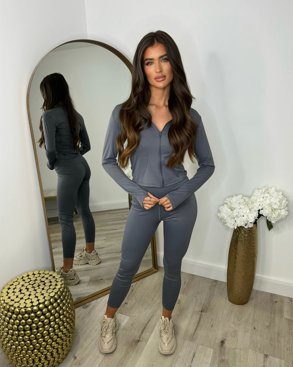 Kalani Two Piece Gym Set - Charcoal