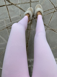 Kaci Ribbed Leggings - Pink
