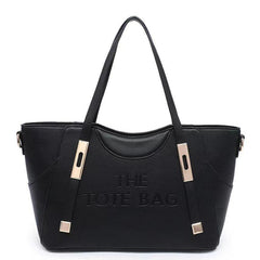 Anya 'The Tote Bag' Gold Detail Women's Handbag - Black