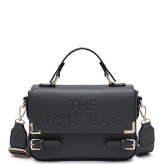 Becky 'The Tote Bag' Fold Over Design Structured Bag - Charcoal Grey