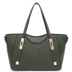 Anya 'The Tote Bag' Gold Detail Women's Handbag - Forrest Green