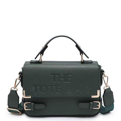 Becky 'The Tote Bag' Fold Over Design Structured Bag - Forrest Green