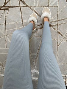 Kaci Ribbed Leggings - Grey