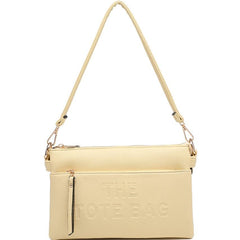 Rachael Multi Zip Double Strap 'The Tote Bag' Embossed Bag - Lemon
