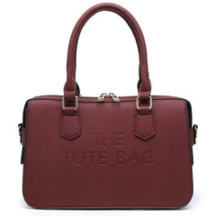 Rose Top Handle 'The Tote Bag' Design Handbag - Wine